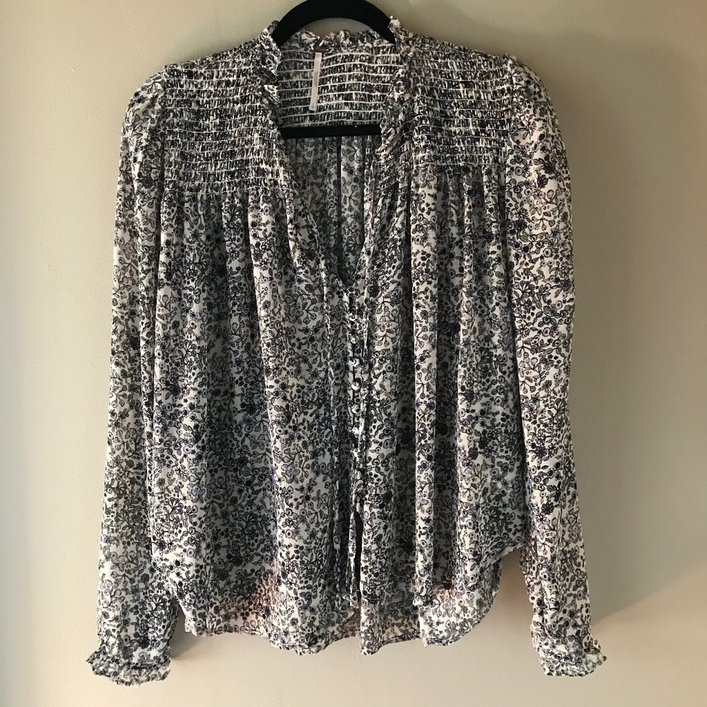 Free People Floral Top